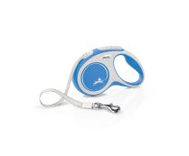 פלקסי ניו קומפורט כחול ולבן - רצועה נמתחת לכלב - מידה S