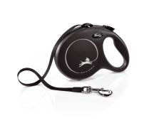 פלקסי ניו קלאסיק שחור - רצועה נמתחת לכלב - מידה L