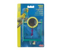 ליווינג וורלד - משחק לציפורים - נדנדה עם פעמון ומראה קטנה