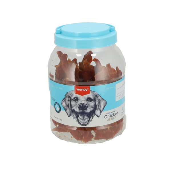 ונפי - חטיפי עוף ג'רקי לכלבים בצנצנת - 908 גרם
