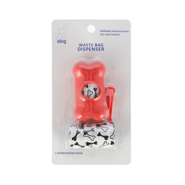 שקי קקי - מתקן בצורת עצם בצבע אדום עם שקיות