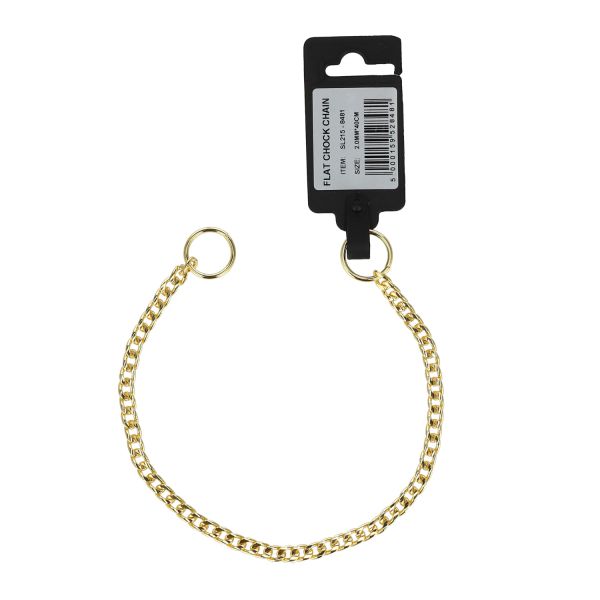 קולר  חנק בצבע זהב לכלבים מגזע גדול - 60 ס