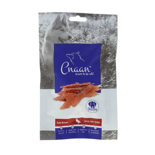 כנען - חטיף לכלבים חזה ברווז - 100 גרם