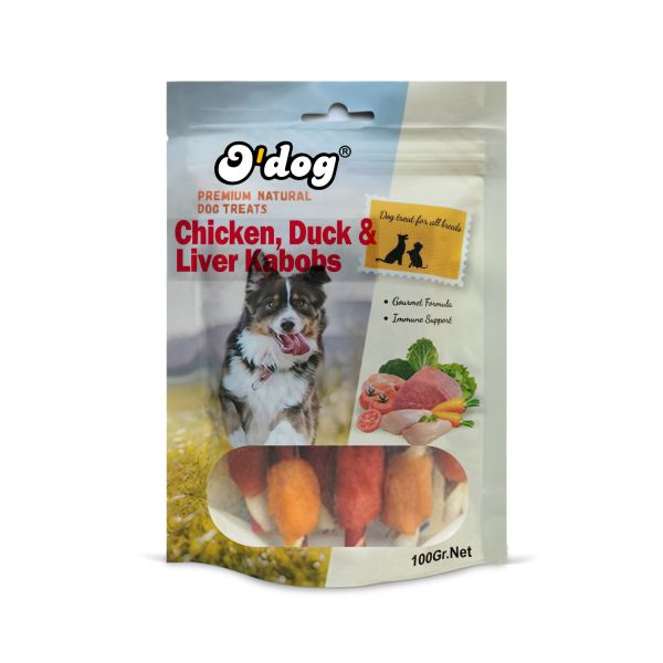 או דוג - חטיף קבב עוף, ברווז וכבד לכלבים - 100 גרם