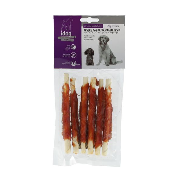 איידוג - 6 מקלונים לבנים בליפוף עוף 