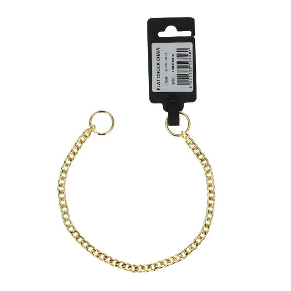 קולר  חנק בצבע זהב לכלבים מגזע קטן