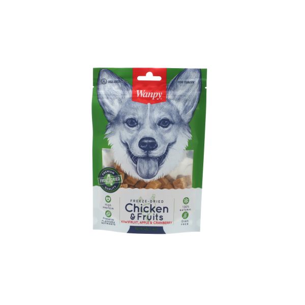 ונפי - חטיף לכלב עוף ופירות מיובש בהקפאה - 40 גרם