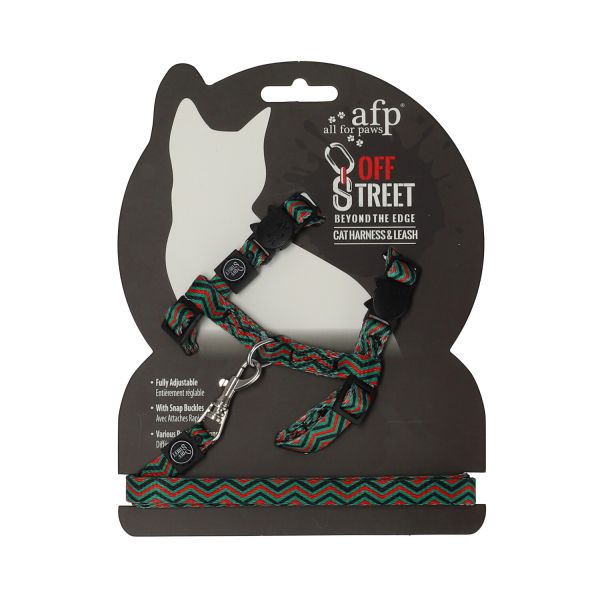 AFP - סט רתמה ורצועה צבעוני לחתול