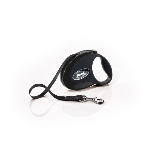פלקס סטייל בצבע שחור - רצועה נמתחת לכלב - מידה S