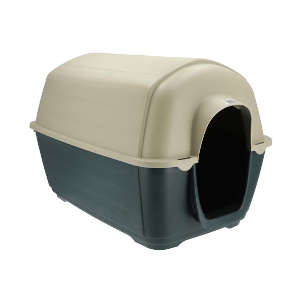 מלונה לכלבים מגזעים גדולים - ירוק כהה/בז'