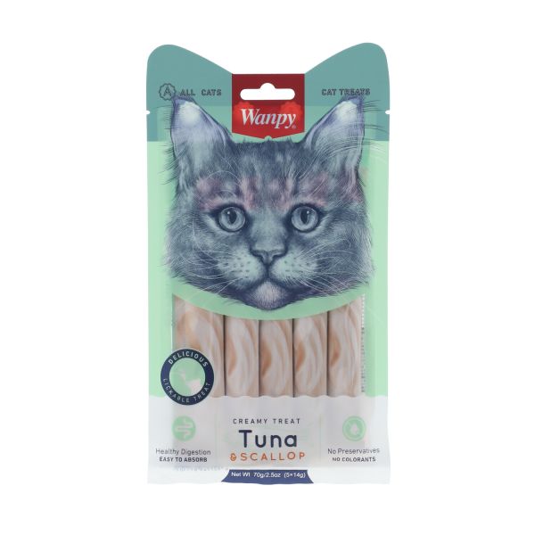 ונפי - מעדן ליקוקי חתול קרם טונה וצדפות - 70 גרם