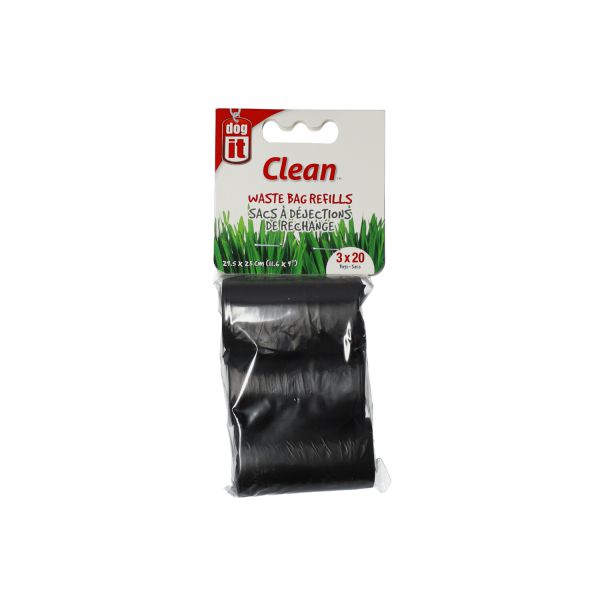 דוג איט - שקיות לאיסוף צרכים בצבע שחור