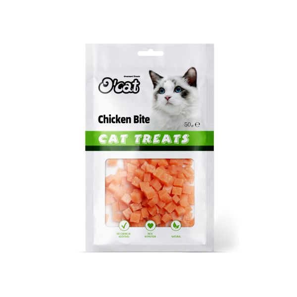 או קט - חטיף נגיסי עוף לחתולים - 50 גרם