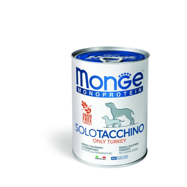 מונג' שימור מונו פרוטאין לכלב - הודו - 400 גרם