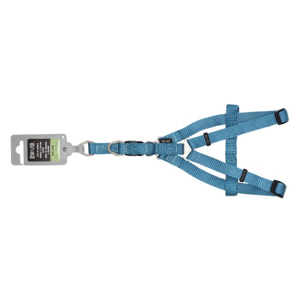 זאוס - רתמת ניילון כחולה A גודל M לכלב