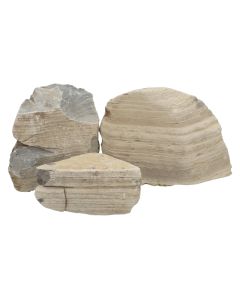 צ'יקוס - שק של סלעים טבעיים בשכבות אפור-צהבהב - 20 ק"ג