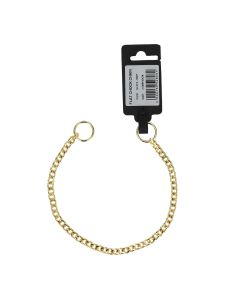 קולר חנק בצבע זהב לכלבים מגזע בינוני - 50 ס"מ