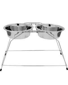 קומר - צמד קערות נירוסטה 1.8 ל' ומעמד