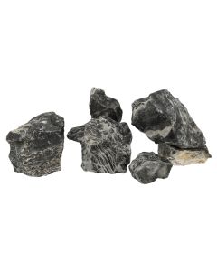 צ'יקוס - שק של סלעים טבעיים בשכבות אפור-שחור - 20 ק"ג